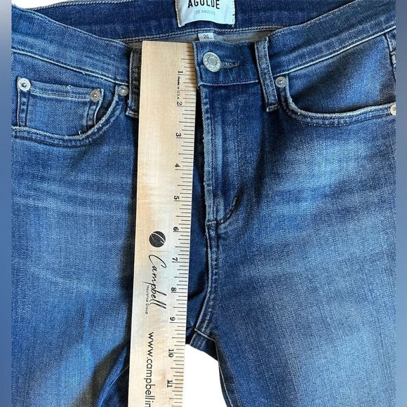 AGOLDE Sophie Jeans Crop Skinny Mid Rise Raw Hem Medium Wash Women’s Size 26 - Picture 5 of 9